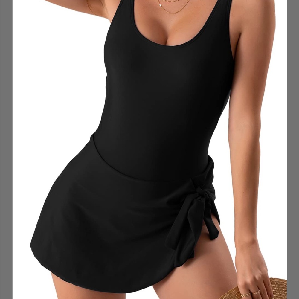 Eomenie One Piece Swimdress Swimsuits For Women Tummy Control